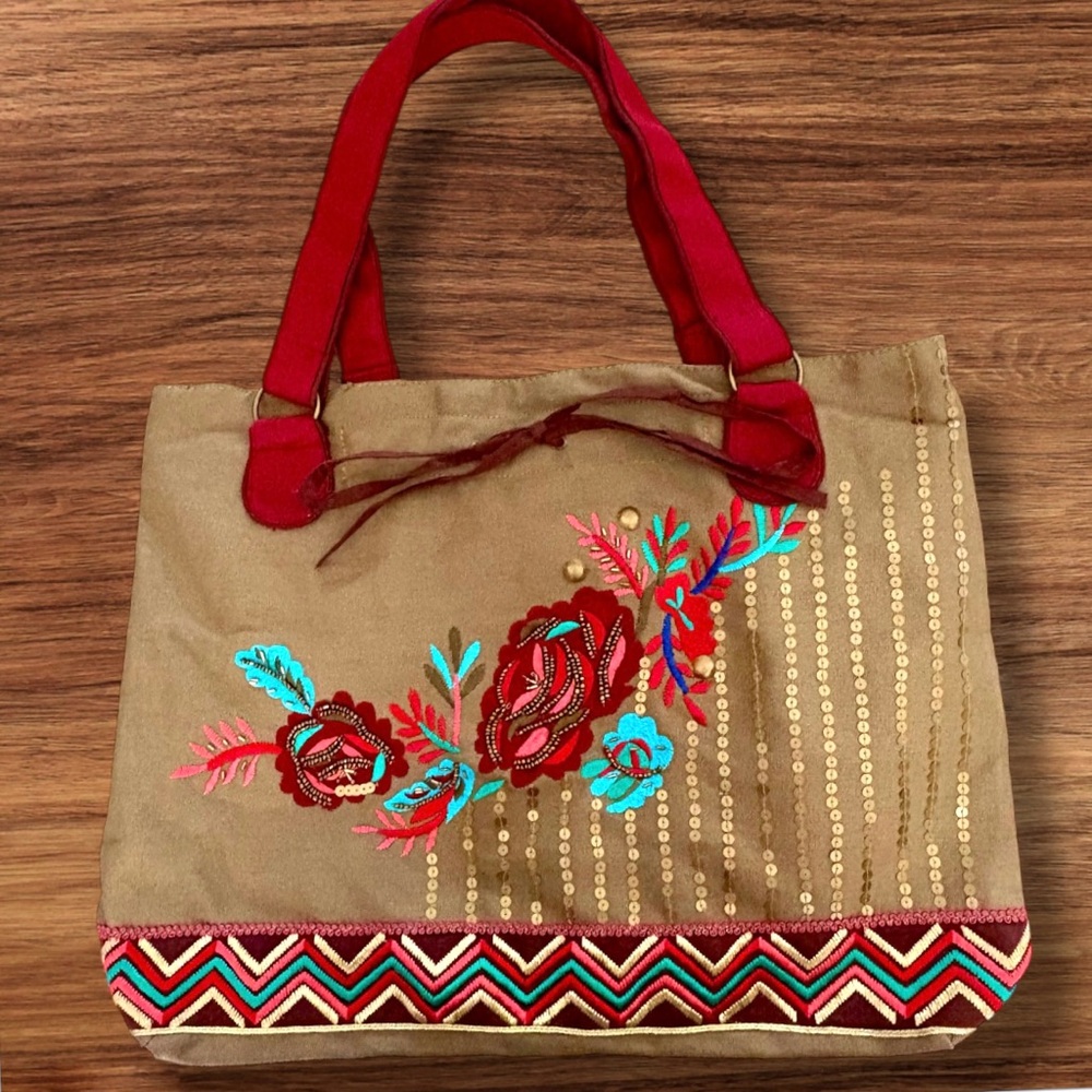 🌹HOST PICK🌹 NWT Raga Embroidered Tote - Picture 1 of 14